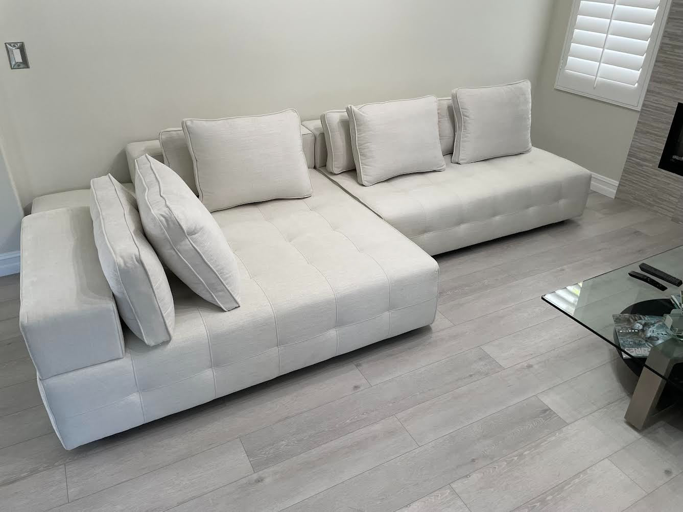 Modern Studio custom sofa or sectional customer installation