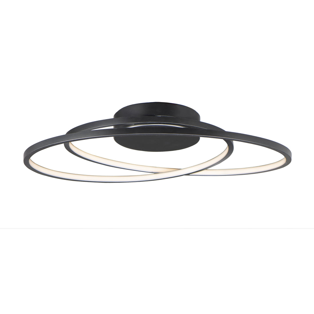 Cycle 24" LED Flush Mount by ET2 Lighting in Black, front view