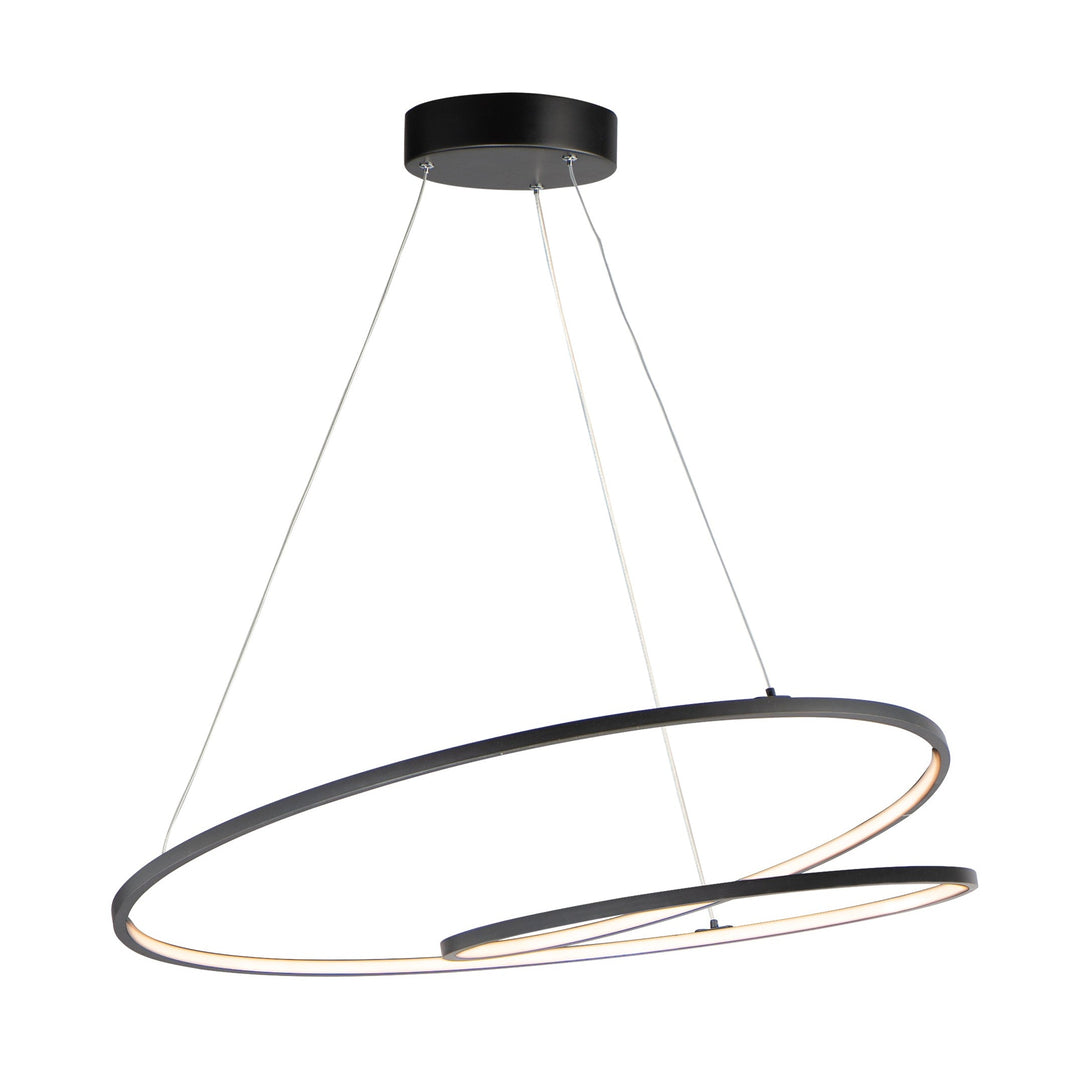 Cycle 31.5" LED Pendant by ET2 Lighting in Black, front view