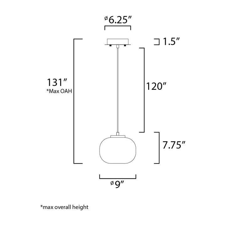 Soji LED 2-Light Pendant 255065 by Studio M Lighting – line drawing