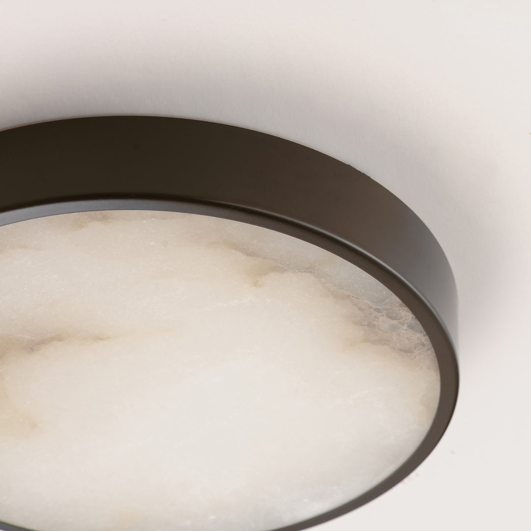 Slab 7 LED Alabaster Flush Mount by Studio M Lighting – lifestyle