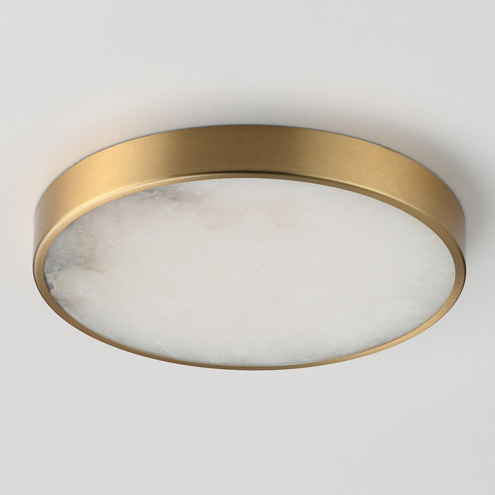 Slab 9 LED Alabaster Flush Mount by Studio M Lighting – lifestyle