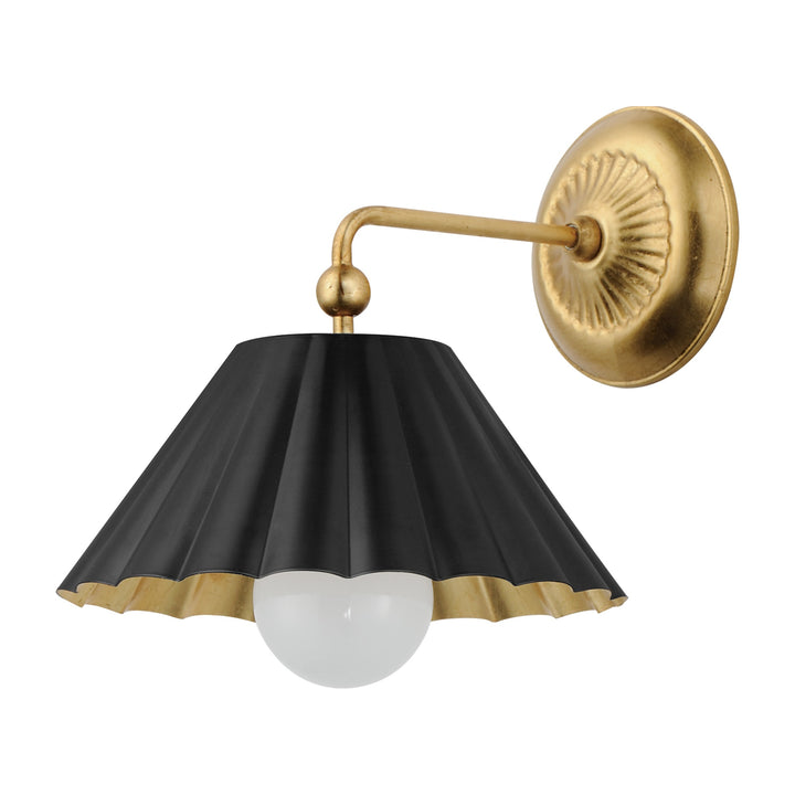 Primrose 1-Light Wall Sconce by Studio M Lighting in Black / Gold Leaf