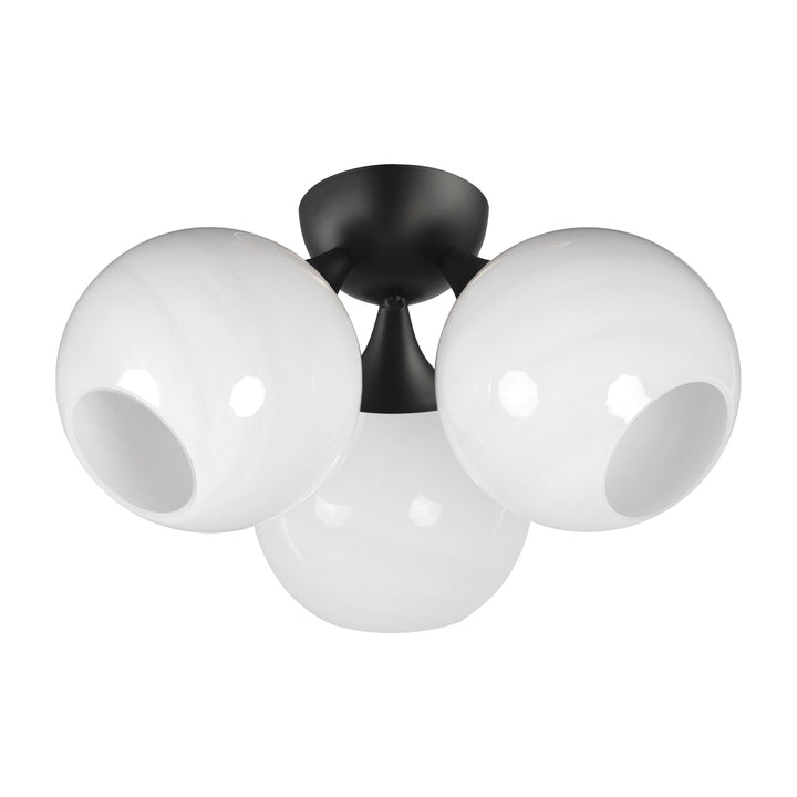 Neve 3-Light Semi Flush by Studio M Lighting in Black
