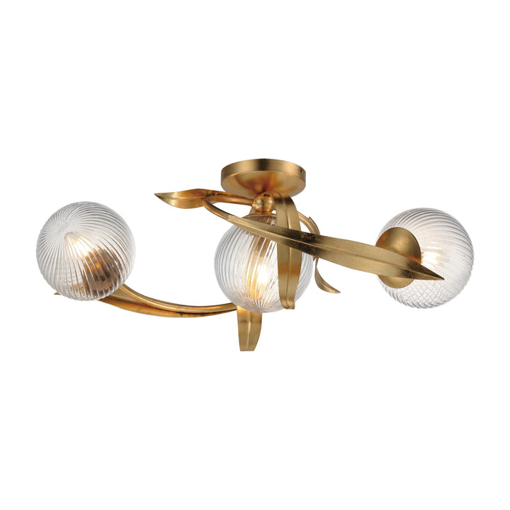 Firenze Flush Mount by Studio M Lighting in Gold Leaf