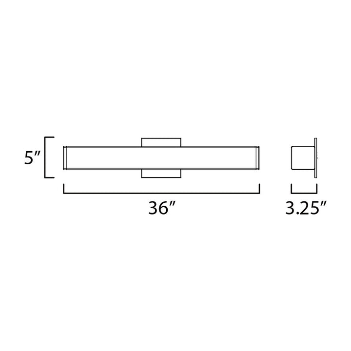 Baritone 36 LED Bath Vanity by Studio M Lighting – line drawing