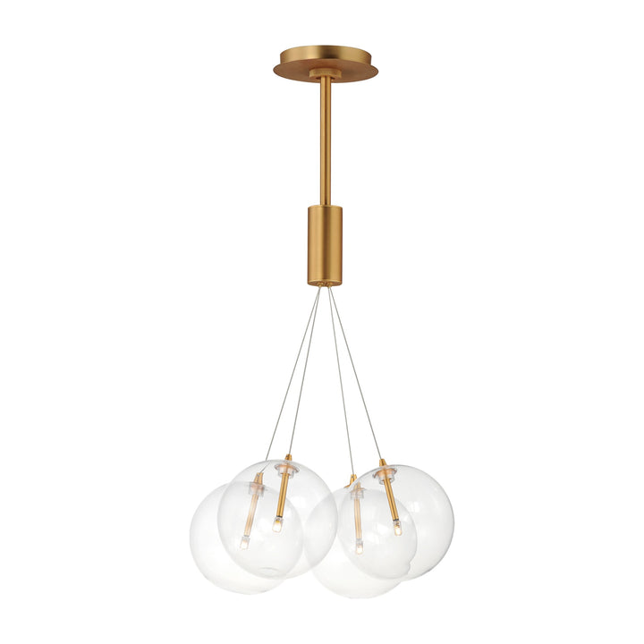 Burst 4-Light LED Pendant by Studio M Lighting in Gold
