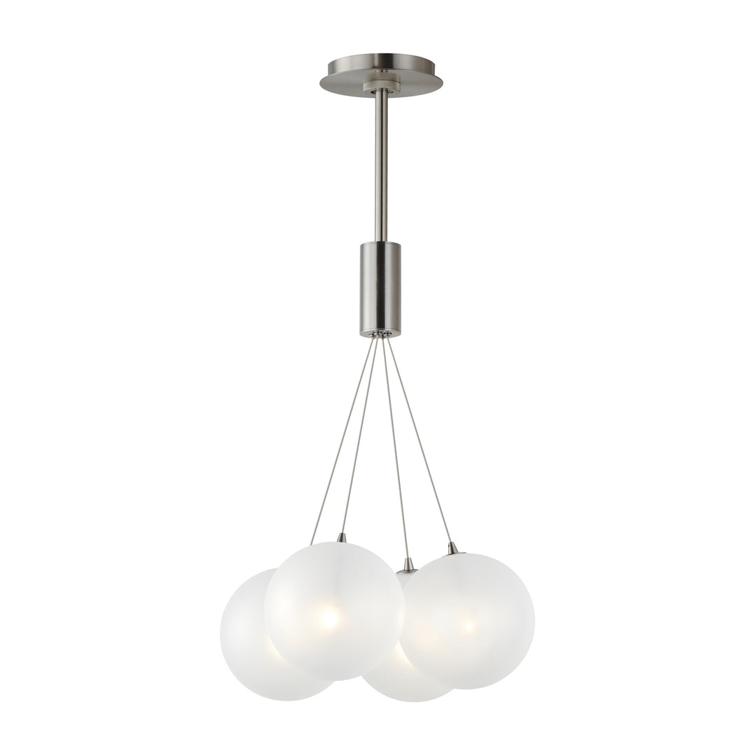Burst 4-Light LED Pendant by Studio M Lighting in Satin Nickel