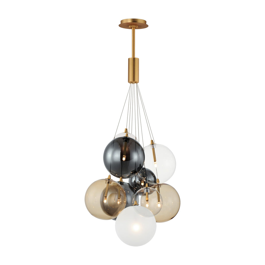 Burst 9-Light LED Pendant by Studio M Lighting in Gold