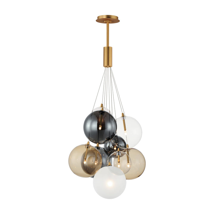 Burst 9-Light LED Pendant by Studio M Lighting in Gold