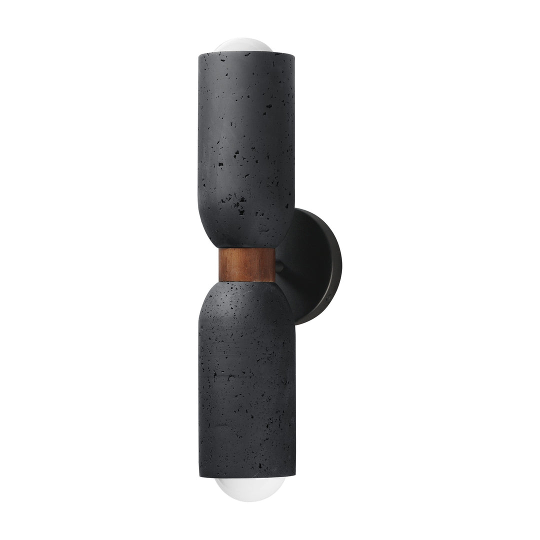 Pompeii 2-Light Wall Sconce by Studio M Lighting in Lava / Black