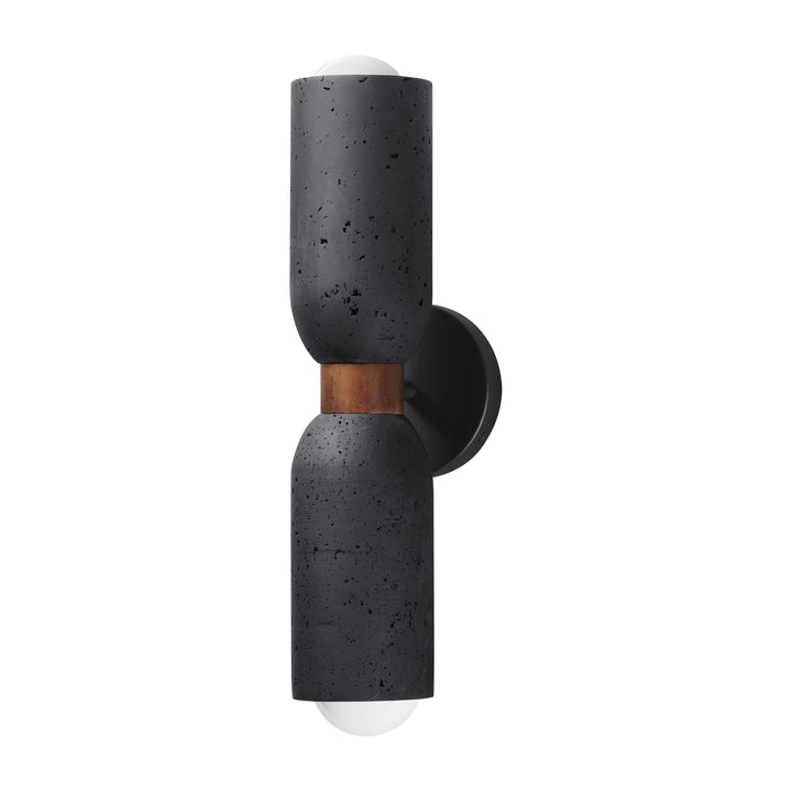 Pompeii 2-Light Wall Sconce by Studio M Lighting in Lava / Black