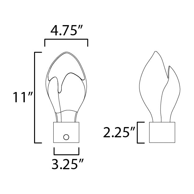 Burgeon LED Table Lamp by Studio M Lighting – line drawing