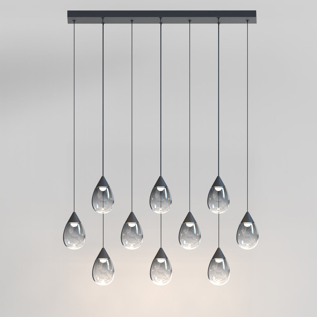 Dewdrop 10-Light LED Linear Pendant by Studio M Lighting – lifestyle