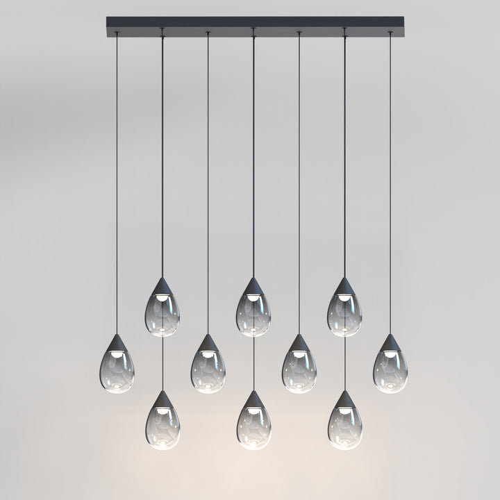 Dewdrop 10-Light LED Linear Pendant by Studio M Lighting – lifestyle