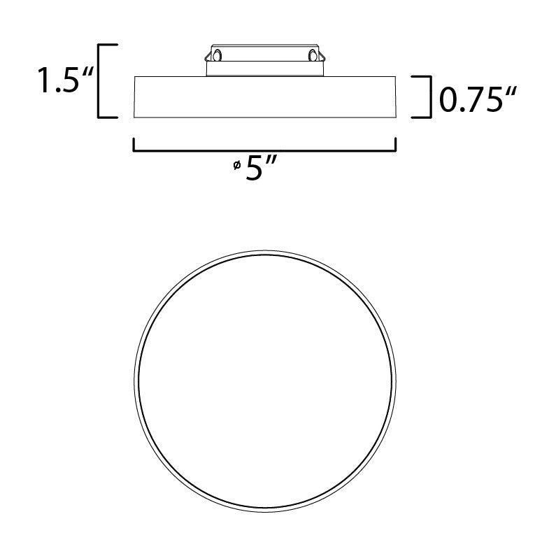 Trim RD LED Flush Mount 3000K 567660 by Studio M Lighting – line drawing