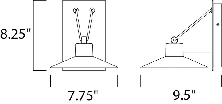 Cable Stay LED Outdoor Wall Lantern 564361 by Studio M Lighting – line drawing