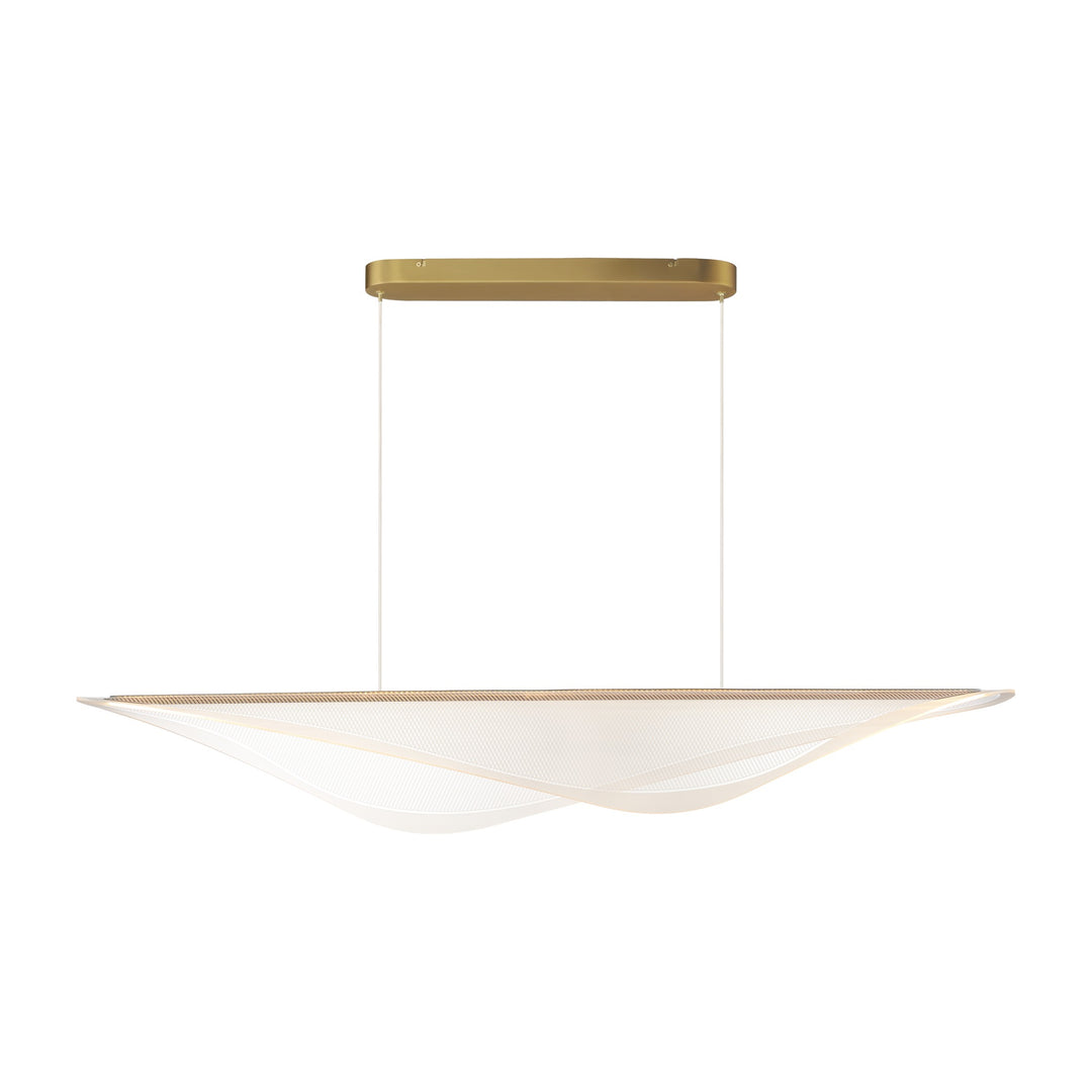 Manta 59 LED Linear Pendant by Studio M Lighting in Gold