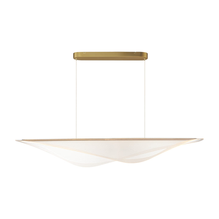 Manta 59 LED Linear Pendant by Studio M Lighting in Gold