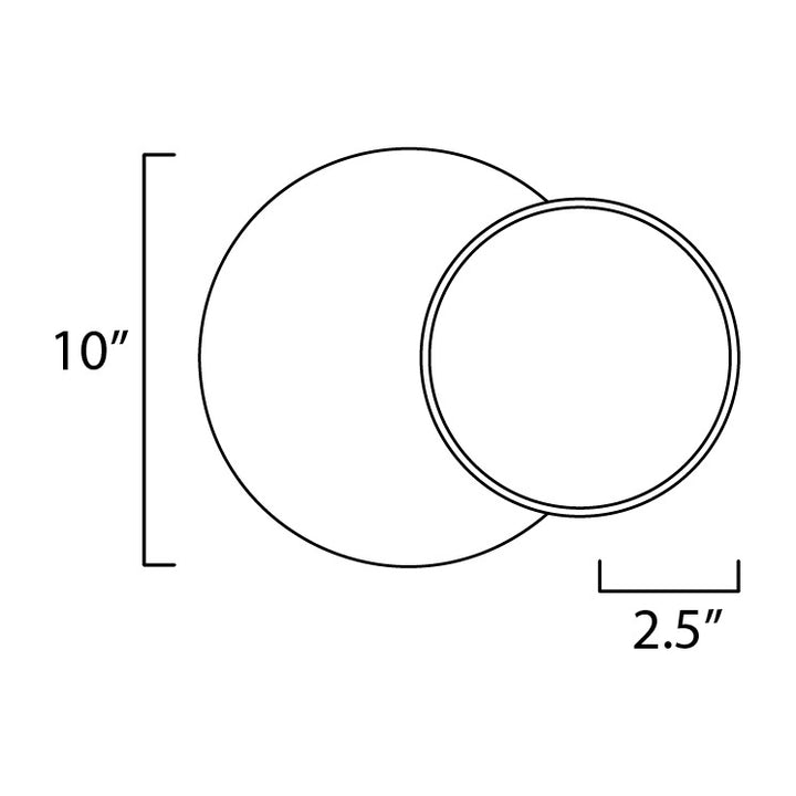 Revolver LED Flush Mount/ Wall Sconce by Studio M Lighting – line drawing