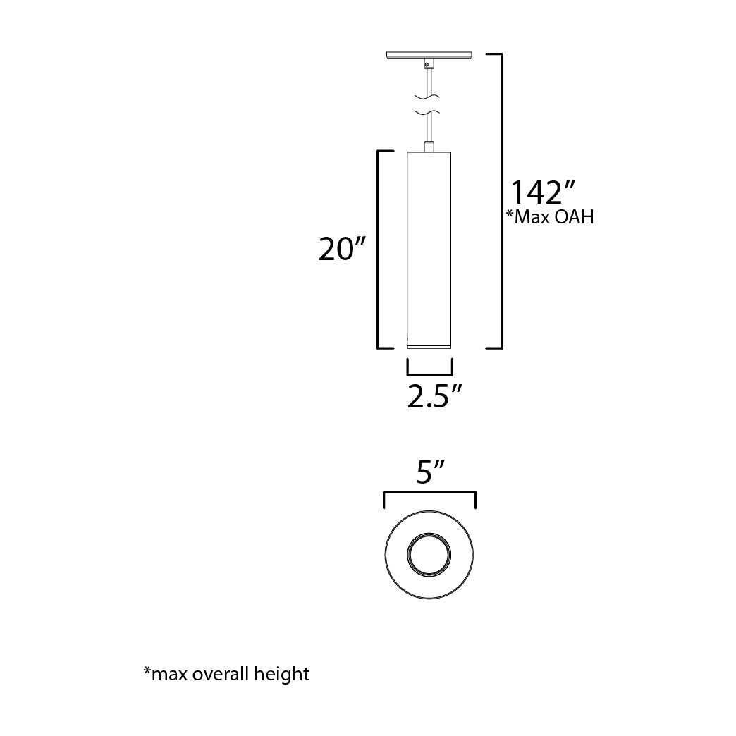 Calibro 20 LED Outdoor Pendant by Studio M Lighting – line drawing