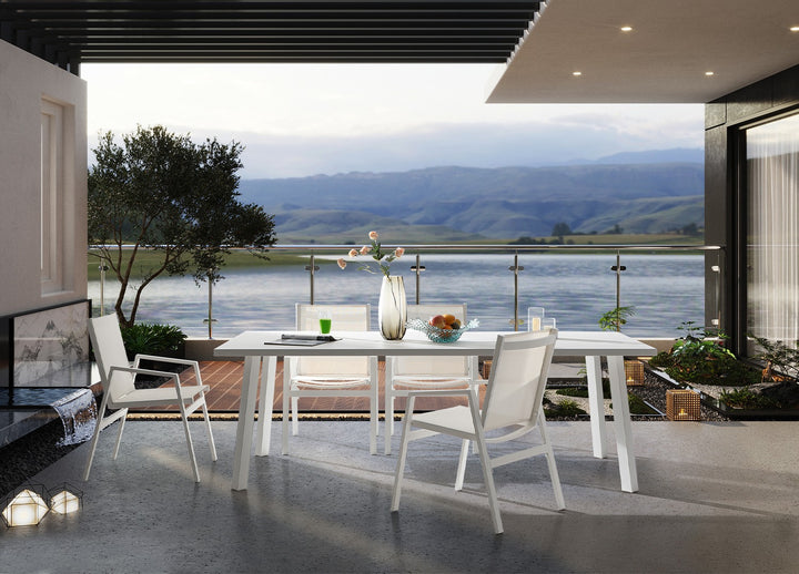 Rio Outdoor Dining Table - Rectangle by Whiteline Modern Living – lifestyle