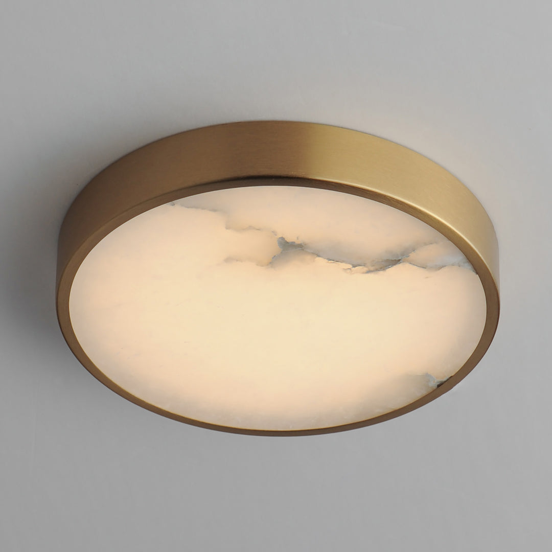Slab 7 LED Alabaster Flush Mount by Studio M Lighting – lifestyle