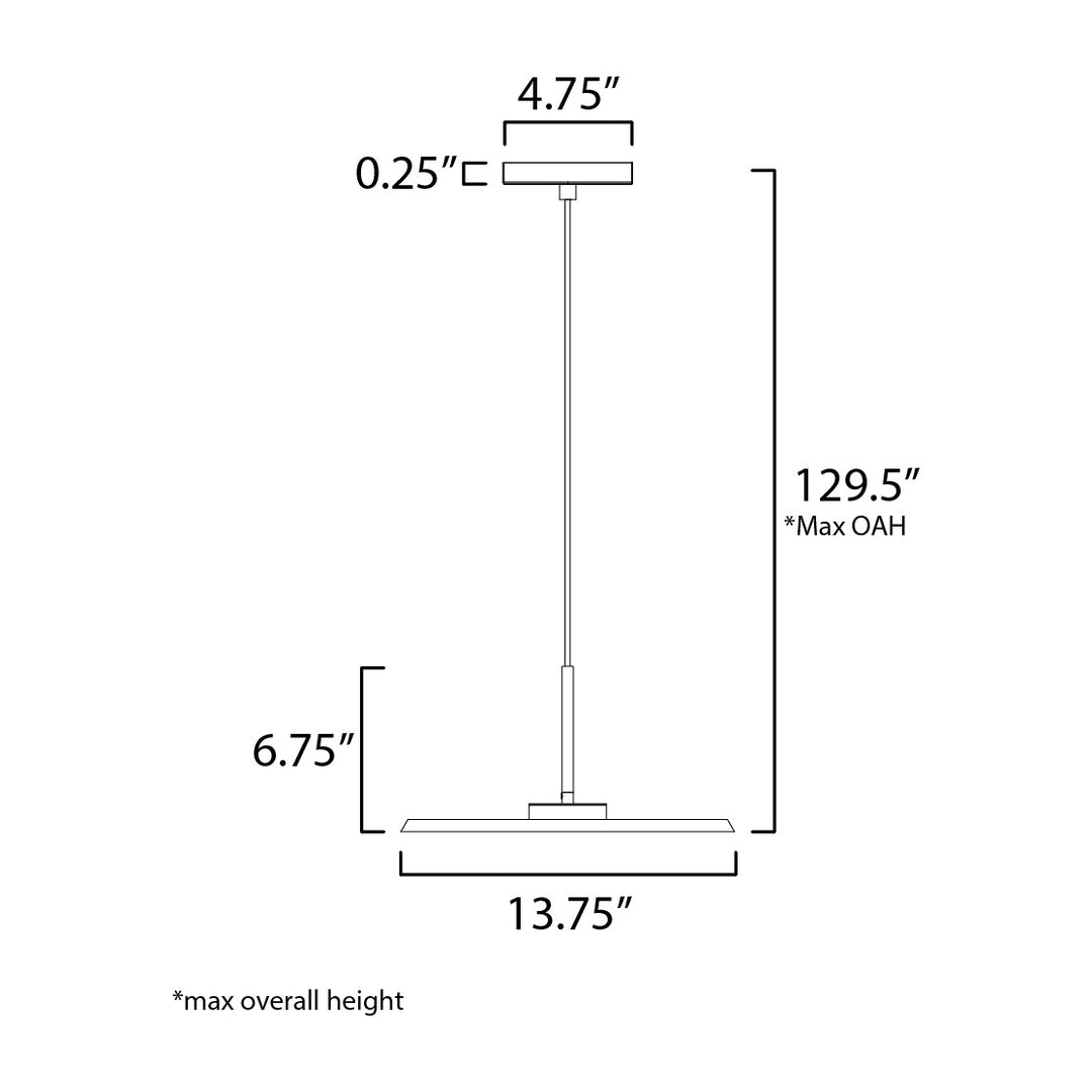 Berliner 14 LED Pendant by Studio M Lighting – line drawing