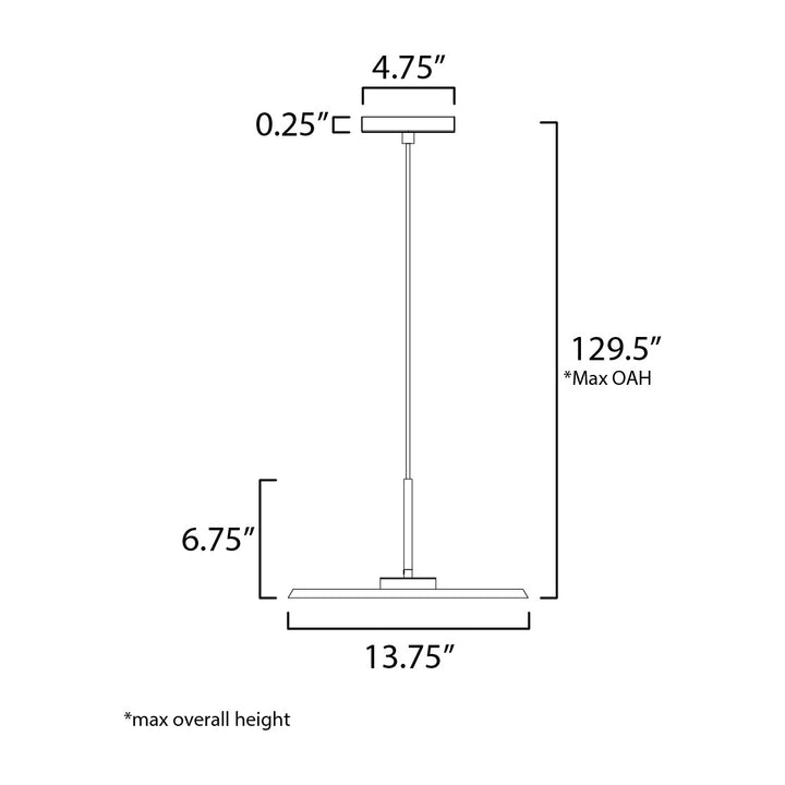Berliner 14 LED Pendant by Studio M Lighting – line drawing