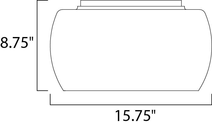 Sense 5-Light Flush Mount by Studio M Lighting – line drawing