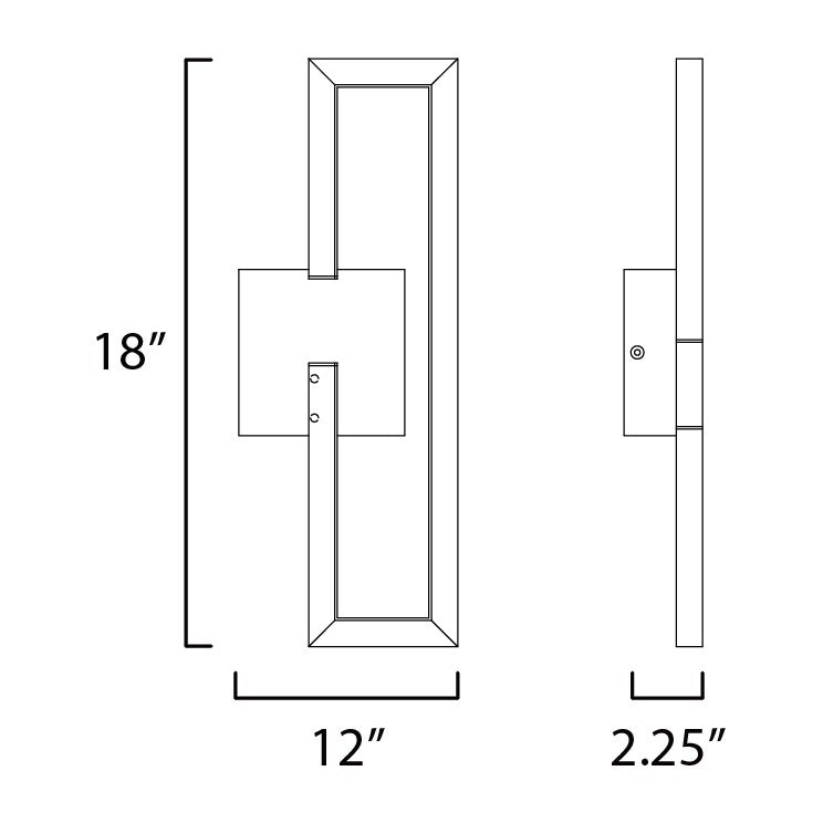 Penrose 18" LED Sconce by Studio M Lighting – line drawing