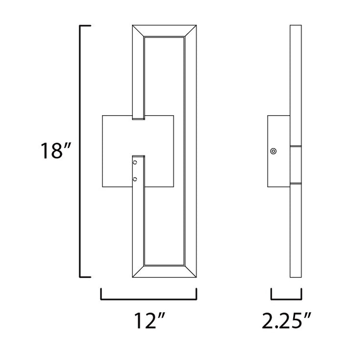 Penrose 18" LED Sconce by Studio M Lighting – line drawing