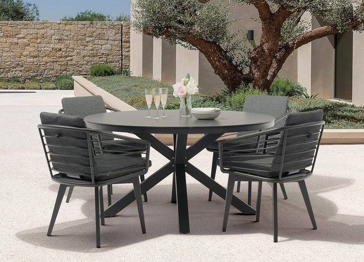 Kassey Round Outdoor Dining Table by Whiteline Modern Living – lifestyle