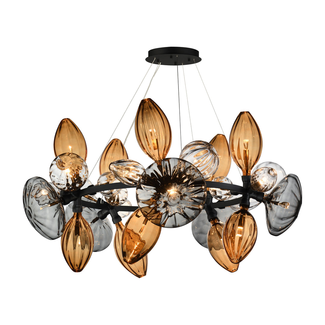 Ray Dance Cluster Ray Dance 30-Light 5 Cluster LED Pendant by Studio M Lighting