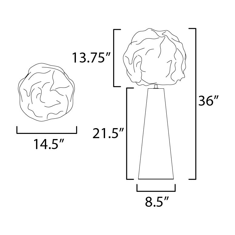 Shroud Table Lamp by Studio M Lighting – line drawing