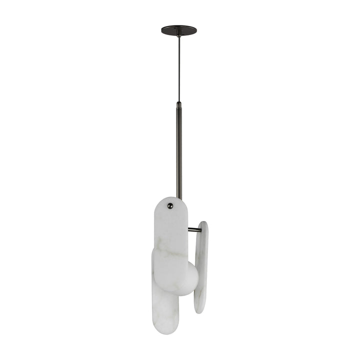 Megalith - Glass Megalith Cord Hung Pendant by Studio M Lighting in Gunmetal