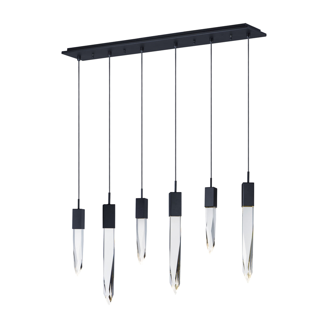 Quartz LED 6-Light Pendant by Studio M Lighting in Black
