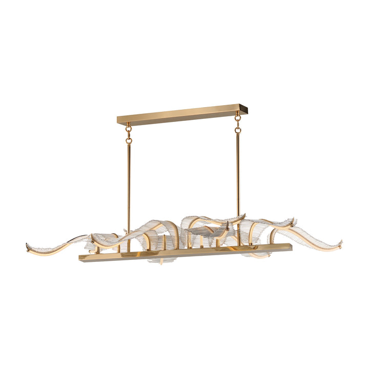 Lillet 10-Light LED Linear Pendant by Studio M Lighting in Gold