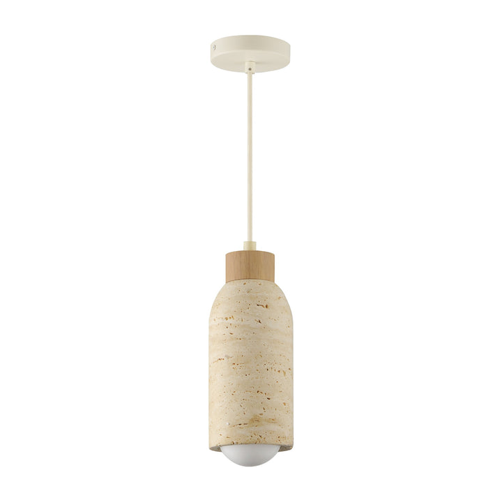 Pompeii Single Pendant by Studio M Lighting in Travertine / Oyster