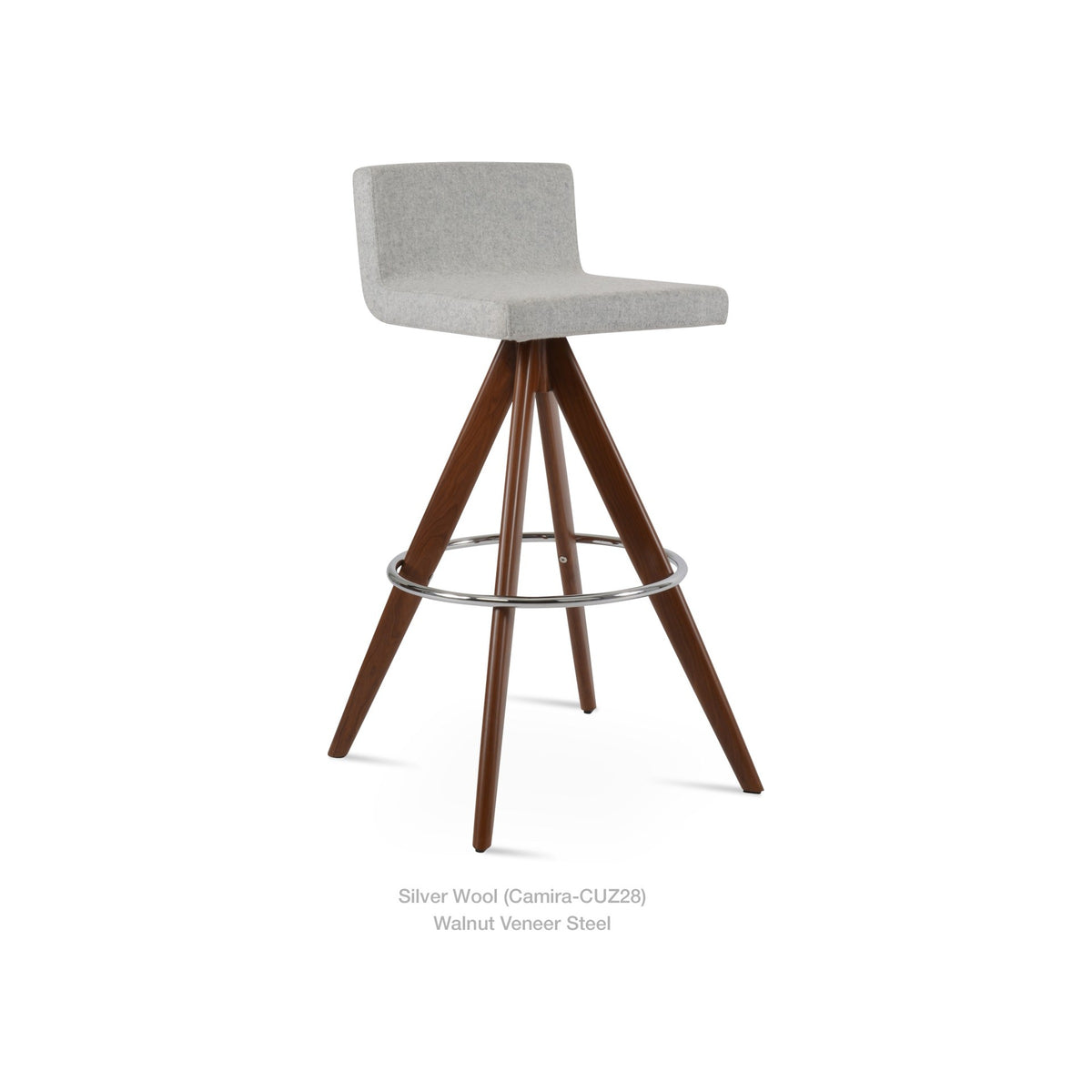 Dallas Pyramid MW Swivel Stool by Soho Concept — white cutout