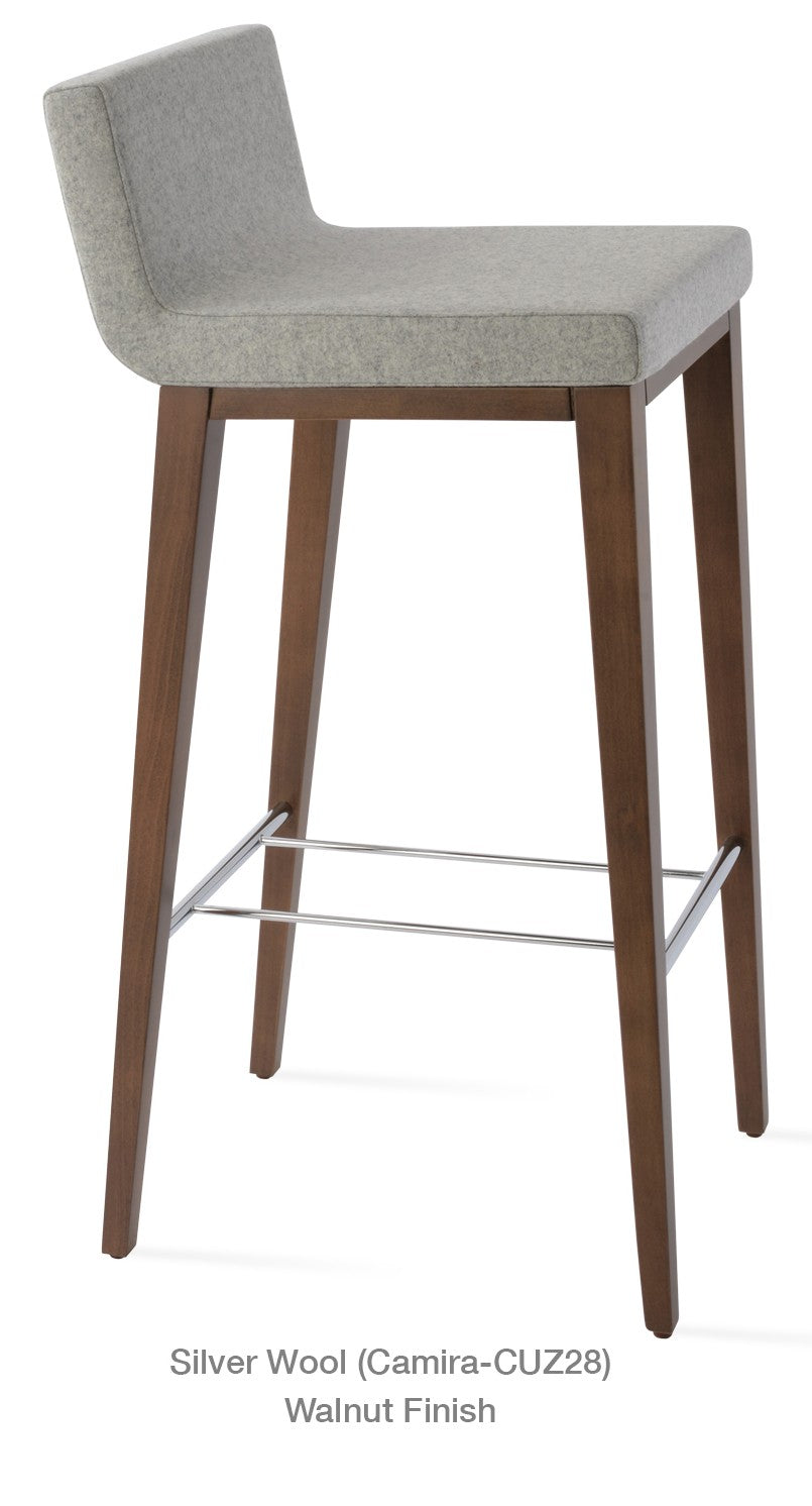 Dallas Wood Stool — angled view | Soho Concept