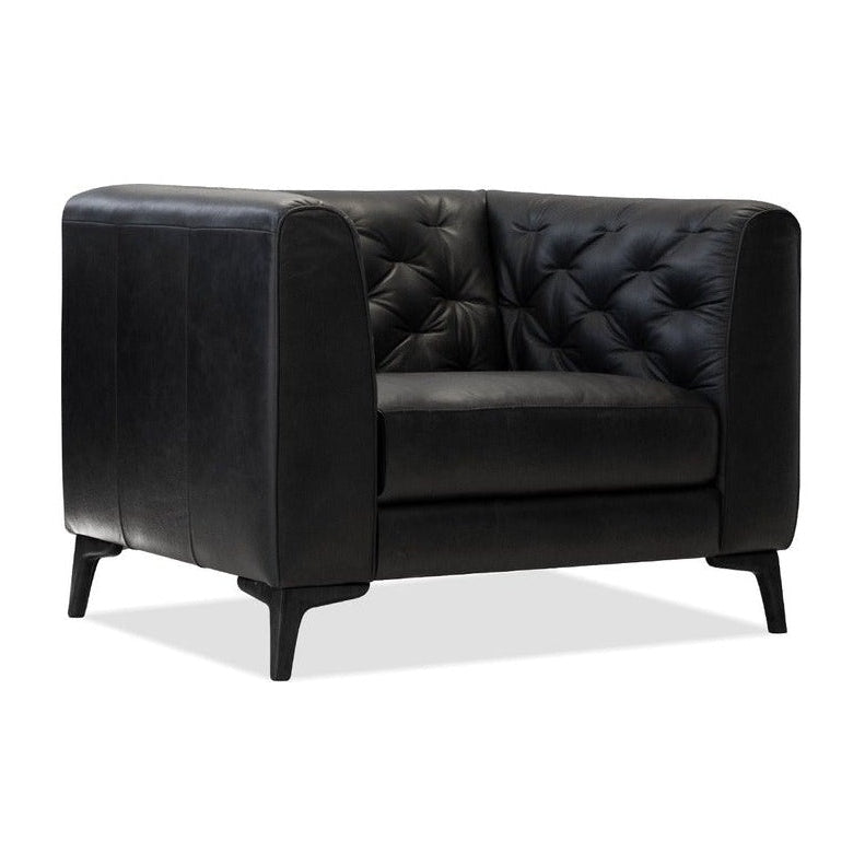 DALTON Leather Armchair in Black Mobital