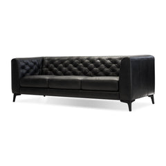 DALTON Leather Sofa in Black Mobital