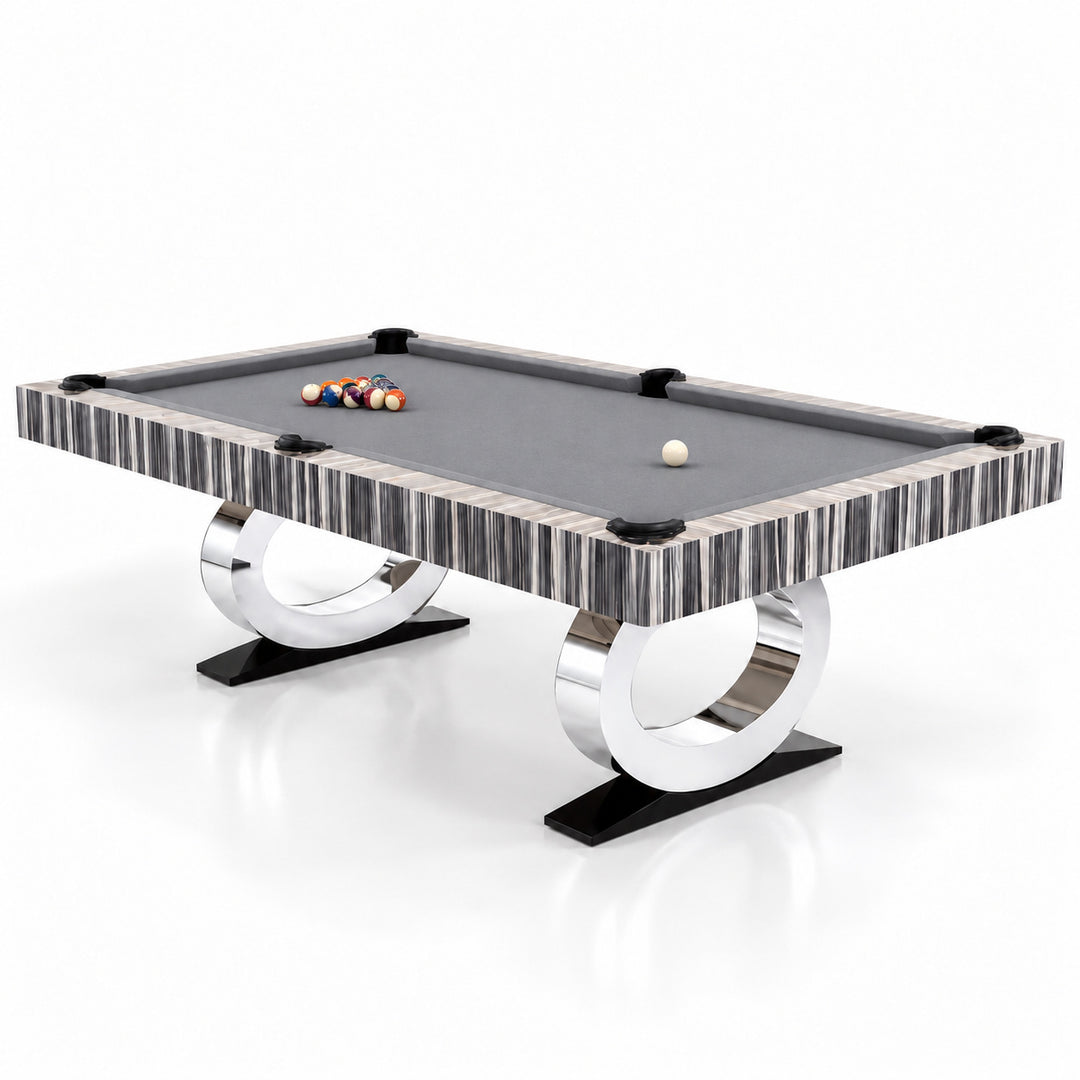 Daphne pool table - Original Wood / Steel Gray 