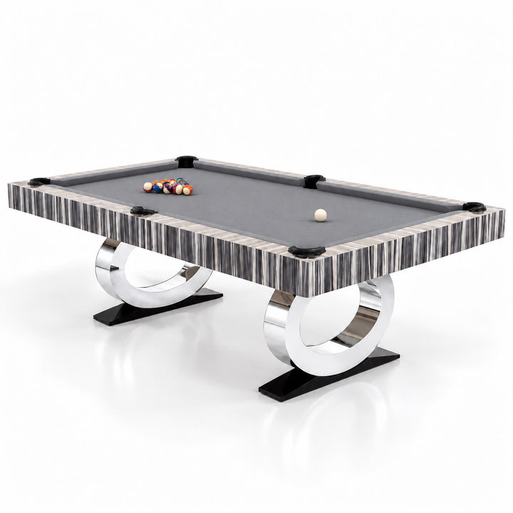 Daphne pool table - Original Wood / Steel Gray 
