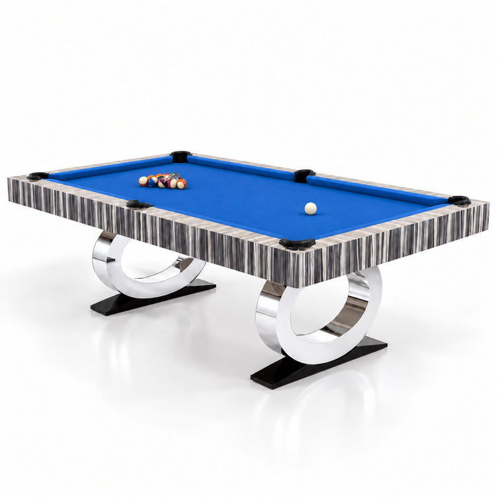 Daphne pool table - Original Wood / Cobalt Blue 