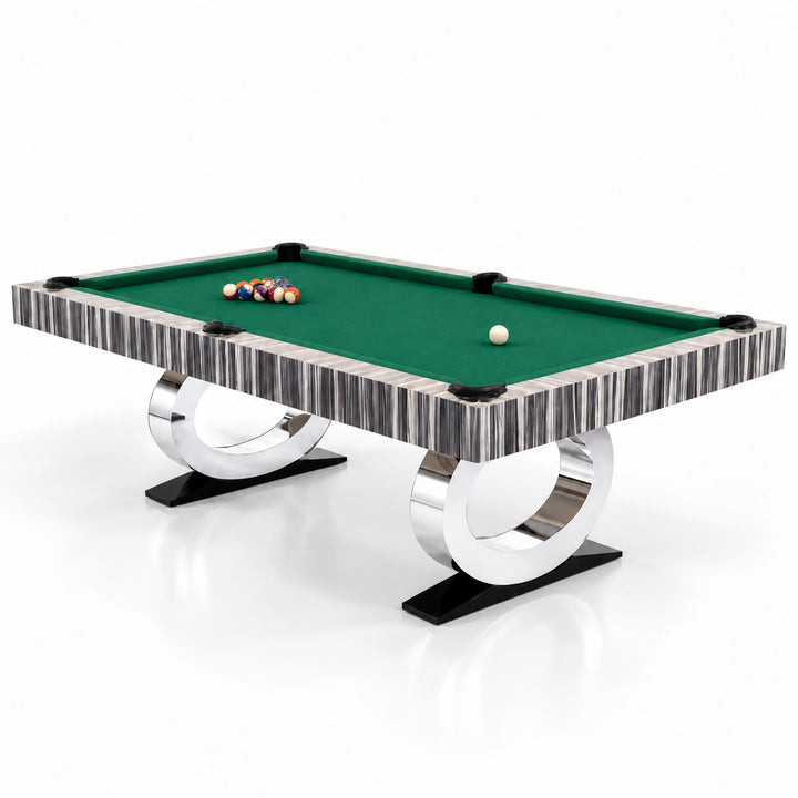 Daphne pool table - Original Wood / Emerald Green 