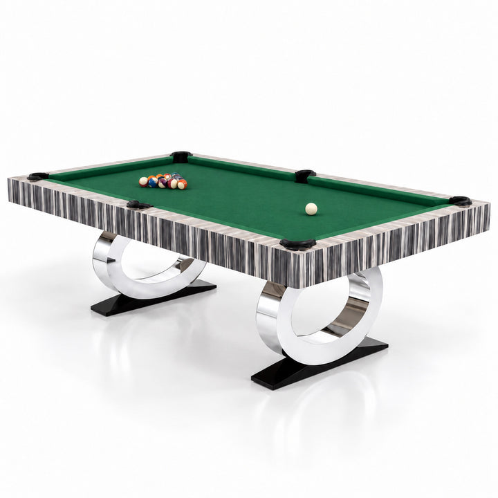 Daphne pool table - Original Wood / Forest Green 
