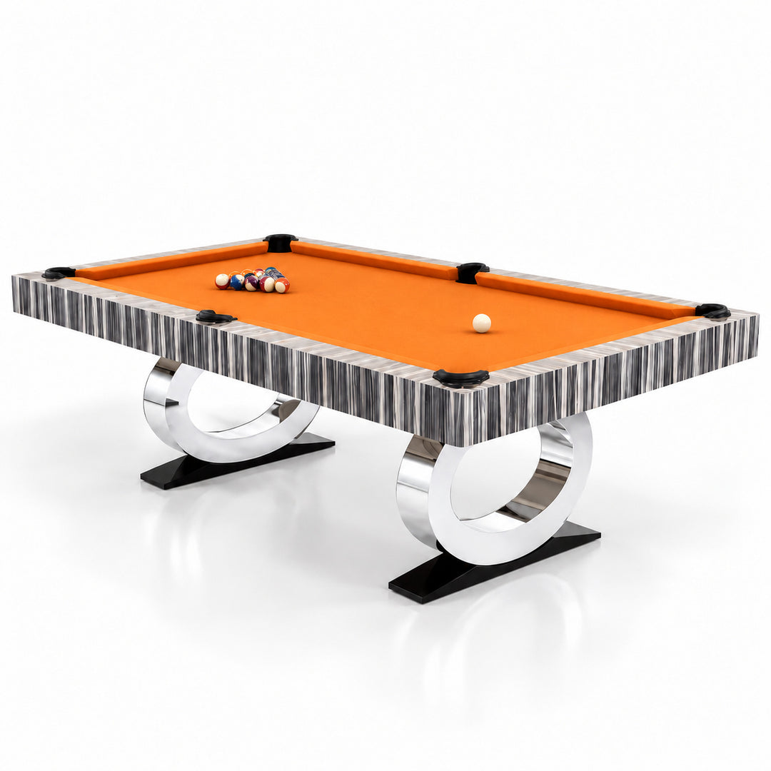 Daphne pool table - Original Wood / Tangerine 