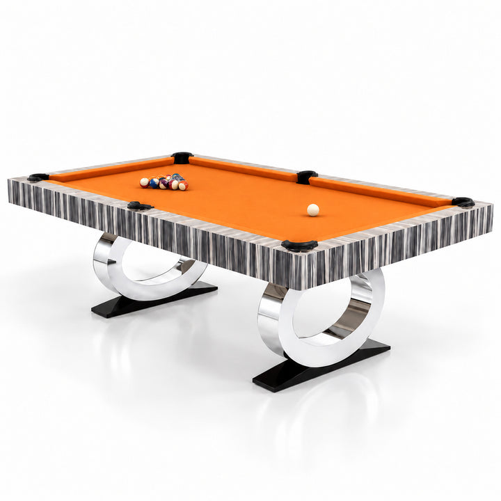 Daphne pool table - Original Wood / Tangerine 